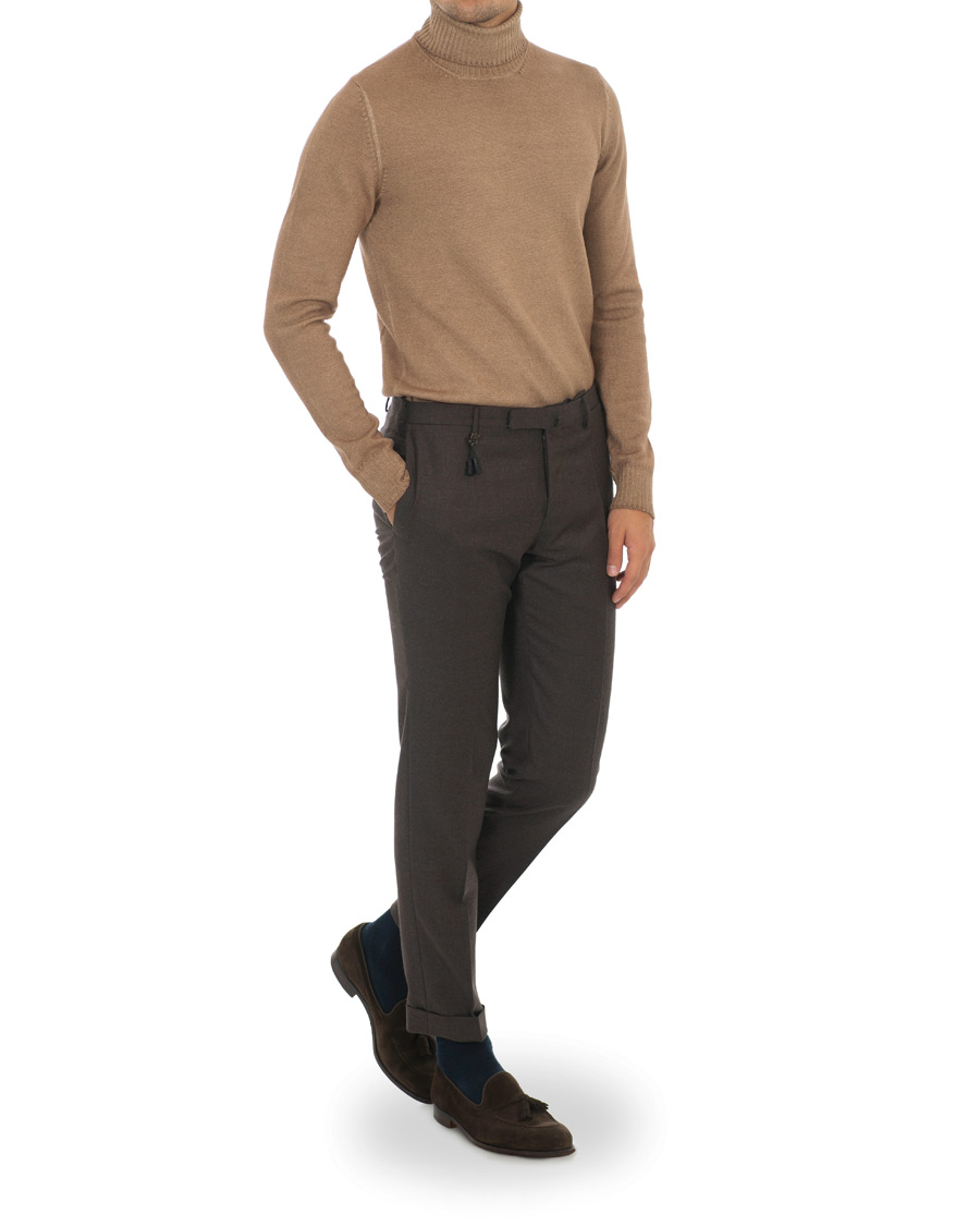 Herre | Gensere | Gran Sasso | Vintage Merino Knitted Rollneck Camel