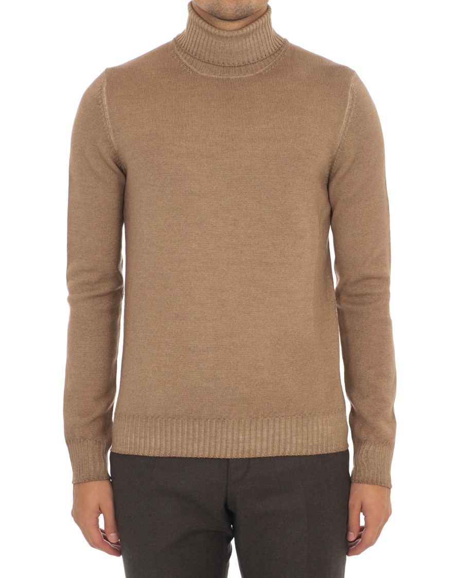 Herre | Gensere | Gran Sasso | Vintage Merino Knitted Rollneck Camel