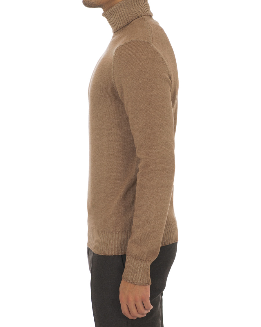 Herre | Gensere | Gran Sasso | Vintage Merino Knitted Rollneck Camel