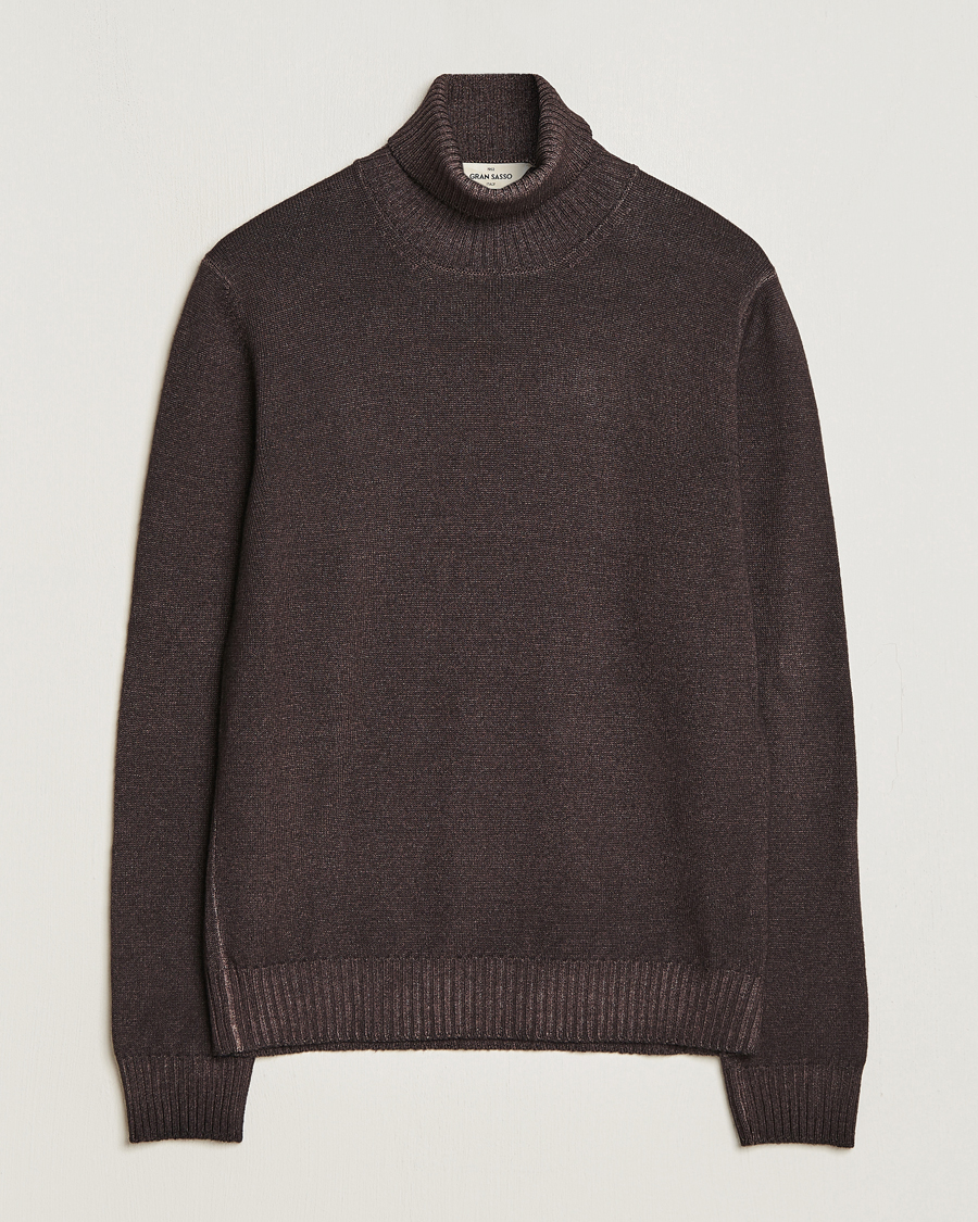 Herre | Gensere | Gran Sasso | Vintage Merino Fashion Fit Polo Brown