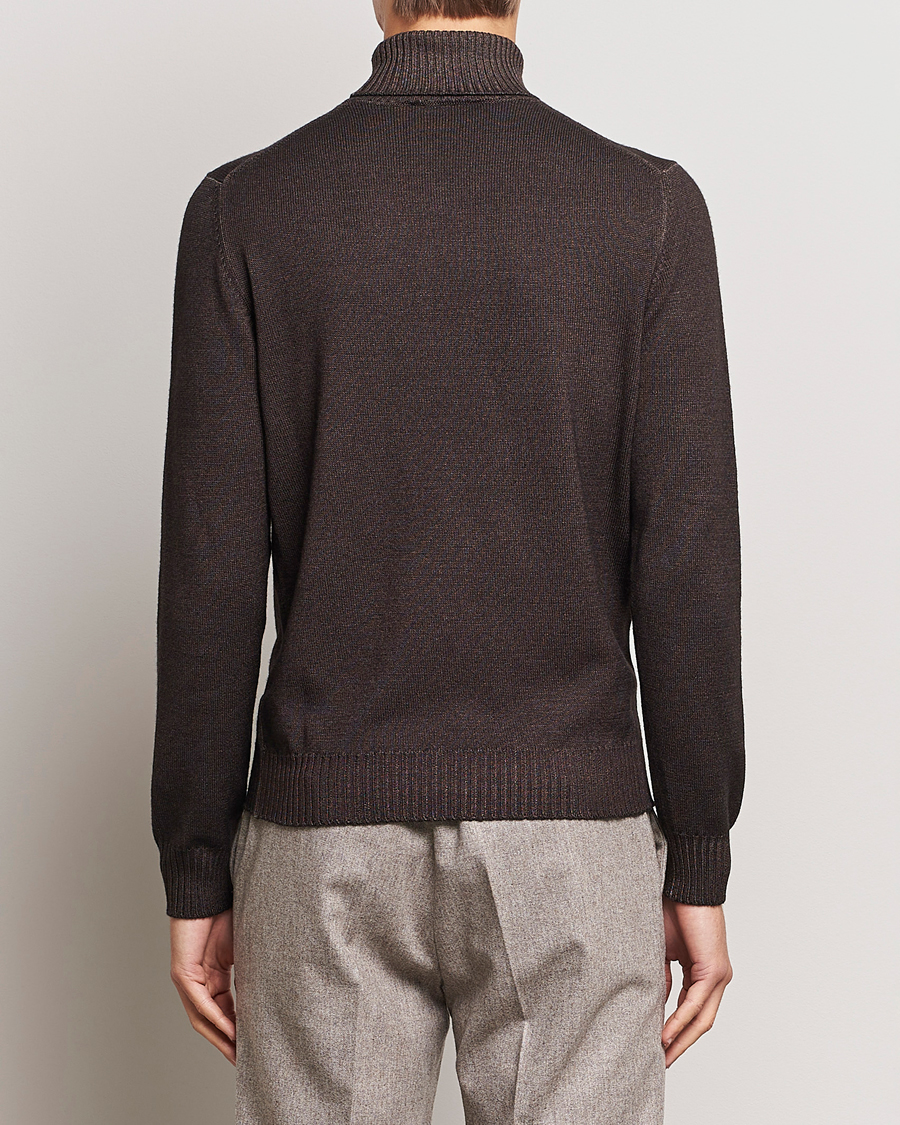 Herre | Gensere | Gran Sasso | Vintage Merino Fashion Fit Polo Brown