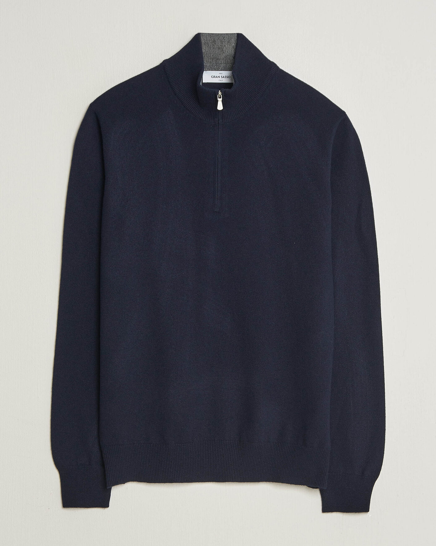 Herre | Gensere | Gran Sasso | Wool/Cashmere Half Zip Navy