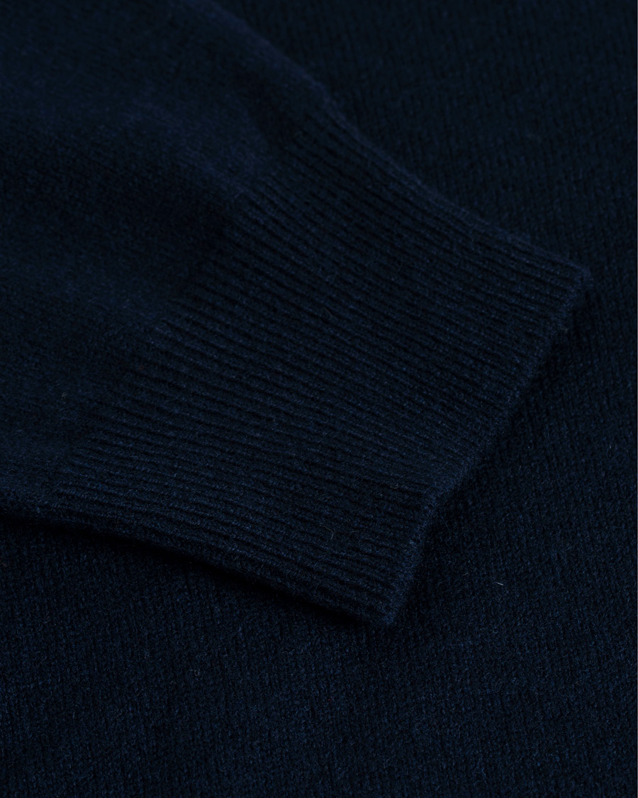 Herre | Gensere | Gran Sasso | Wool/Cashmere Half Zip Navy