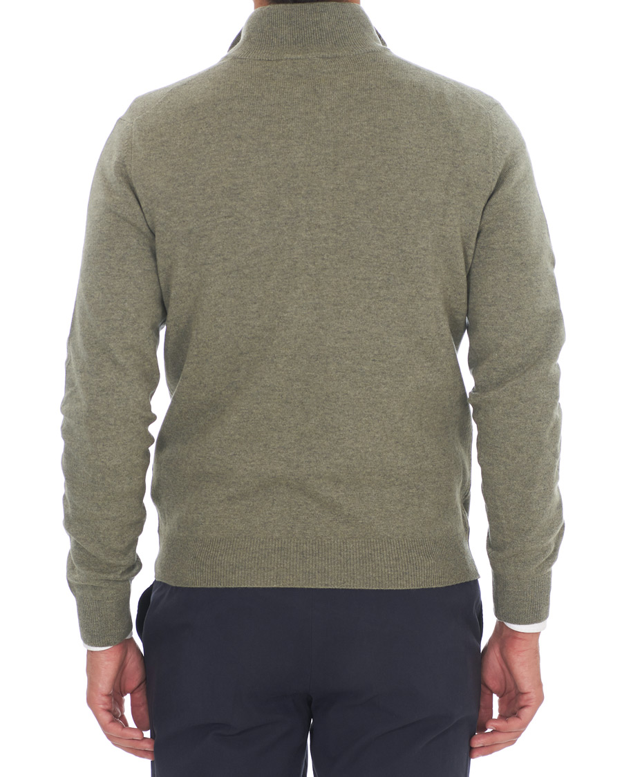 Herre | Gensere | Gran Sasso | Wool/Cashmere Half Zip Green