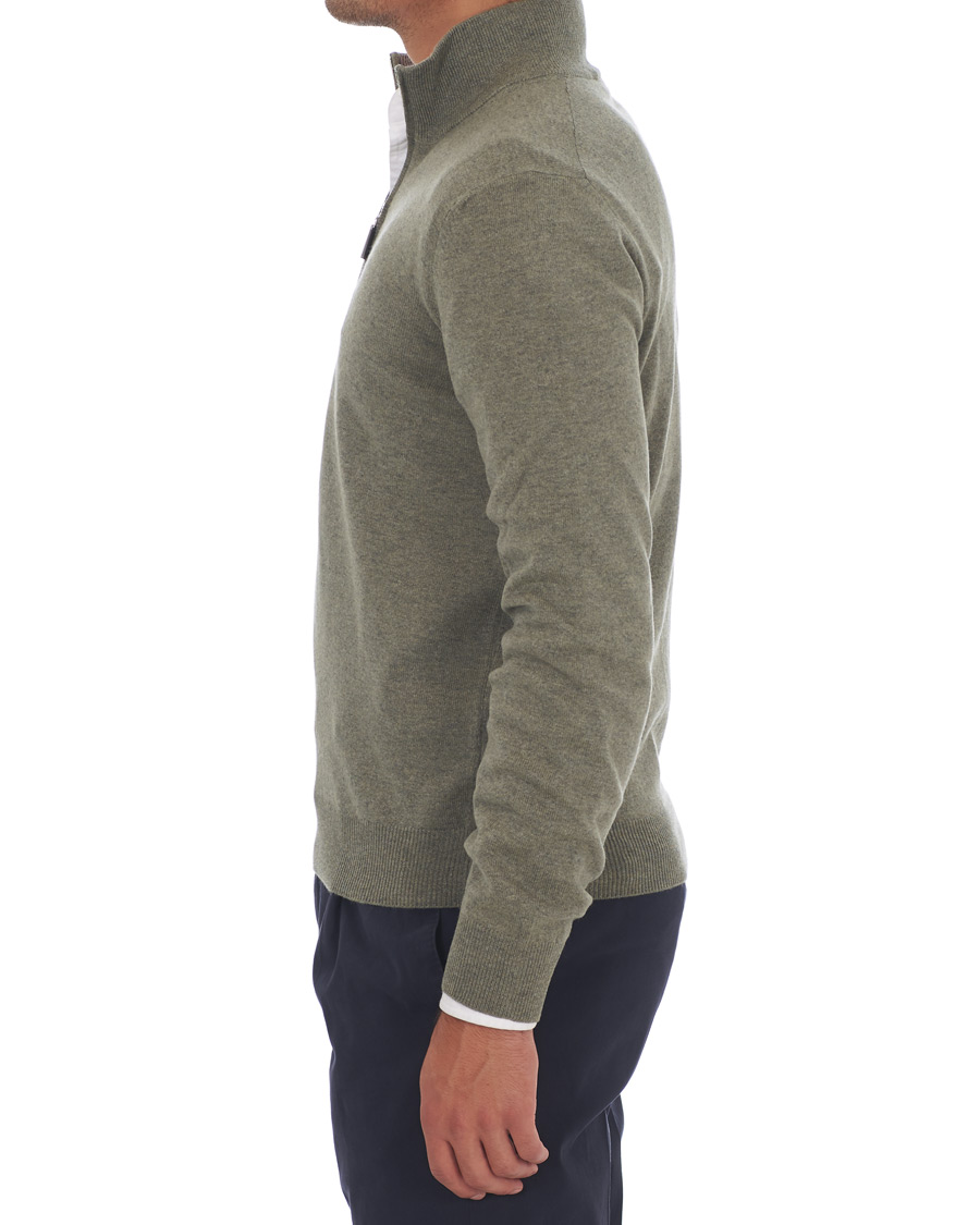 Herre | Gensere | Gran Sasso | Wool/Cashmere Half Zip Green
