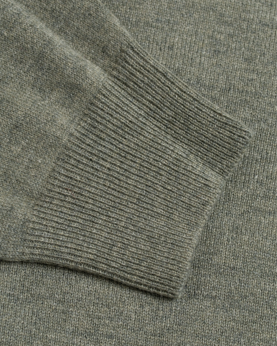 Herre | Gensere | Gran Sasso | Wool/Cashmere Half Zip Green