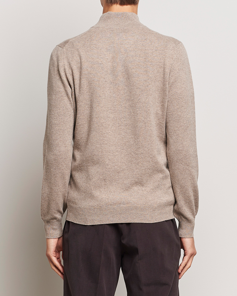 Herre | Gensere | Gran Sasso | Wool/Cashmere Half Zip Beige