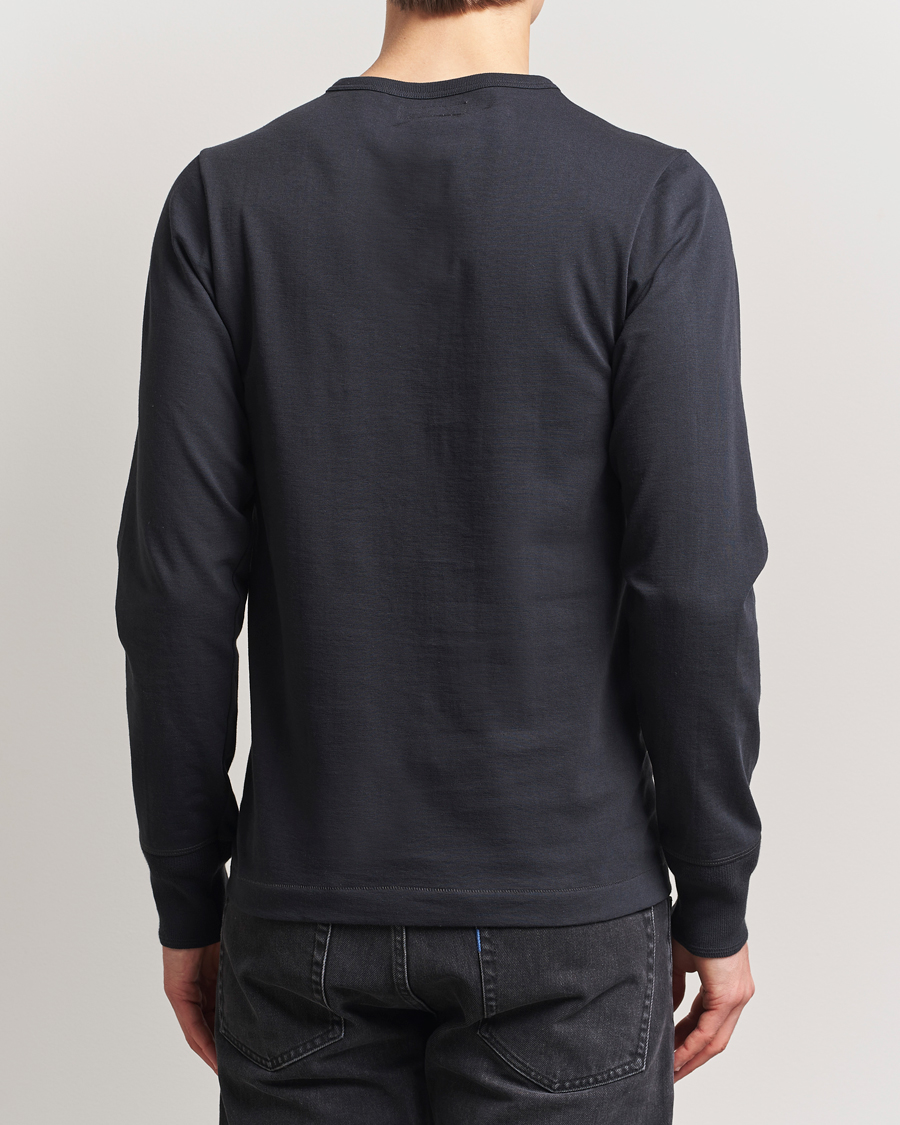 Herre | Gensere | Merz b. Schwanen | Classic Organic Cotton Henley Sweater Charcoal