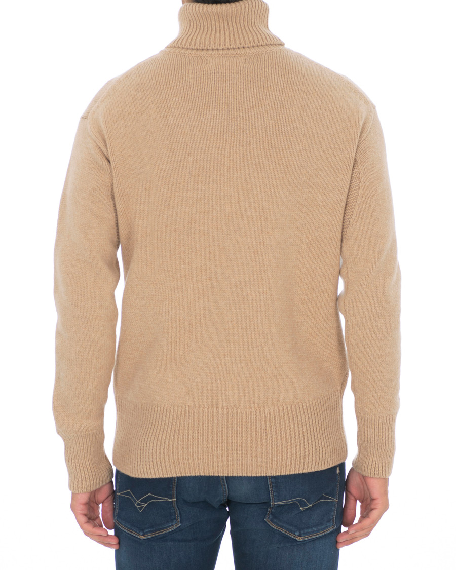 Herre | Gensere | Merz b. Schwanen | Classic Merino/Cashmere Turtleneck Pullover Toffee