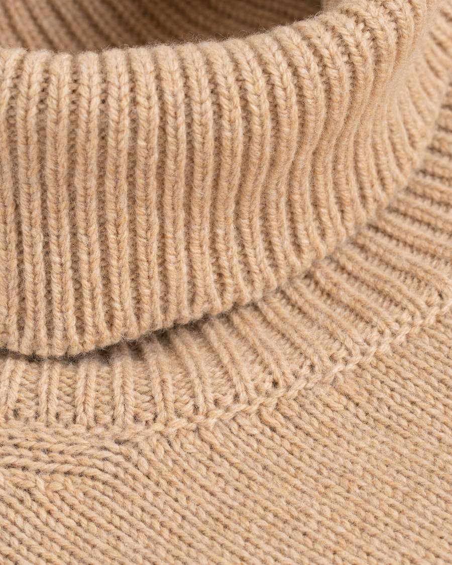 Herre | Gensere | Merz b. Schwanen | Classic Merino/Cashmere Turtleneck Pullover Toffee