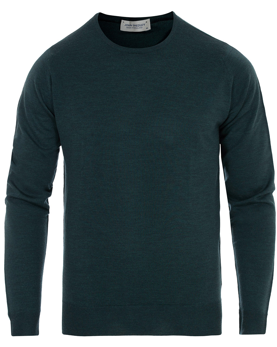 Herre | Gensere | John Smedley | Lundy Merino Crew Neck Pullover Racing Green