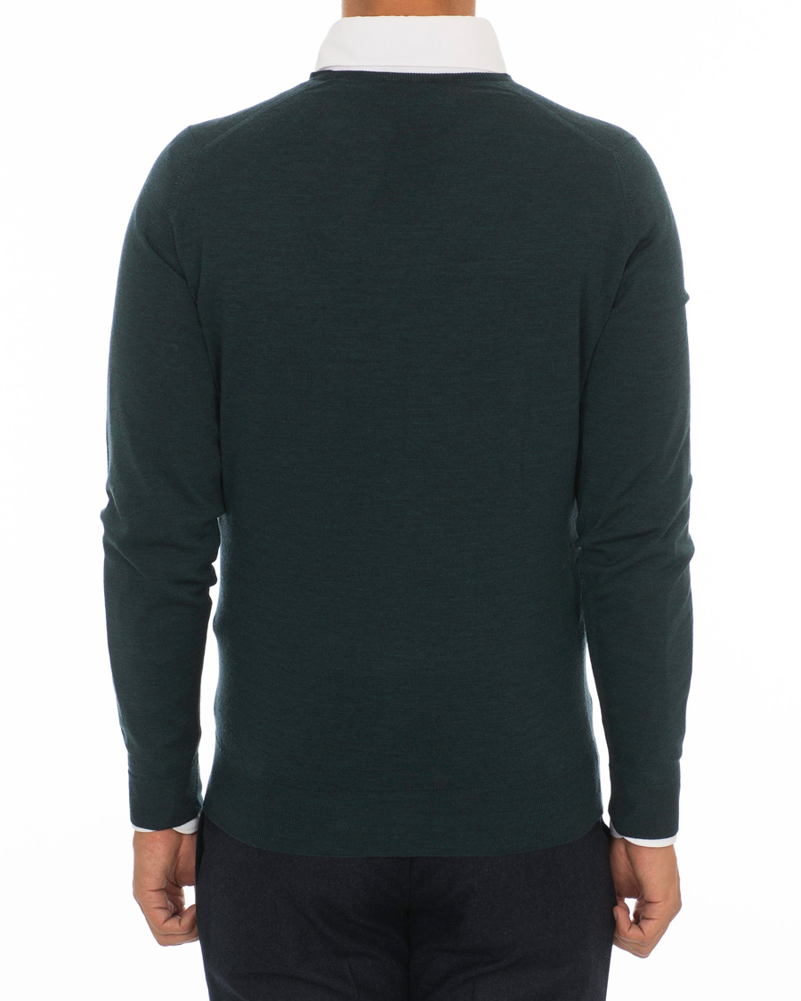 Herre | Gensere | John Smedley | Lundy Merino Crew Neck Pullover Racing Green