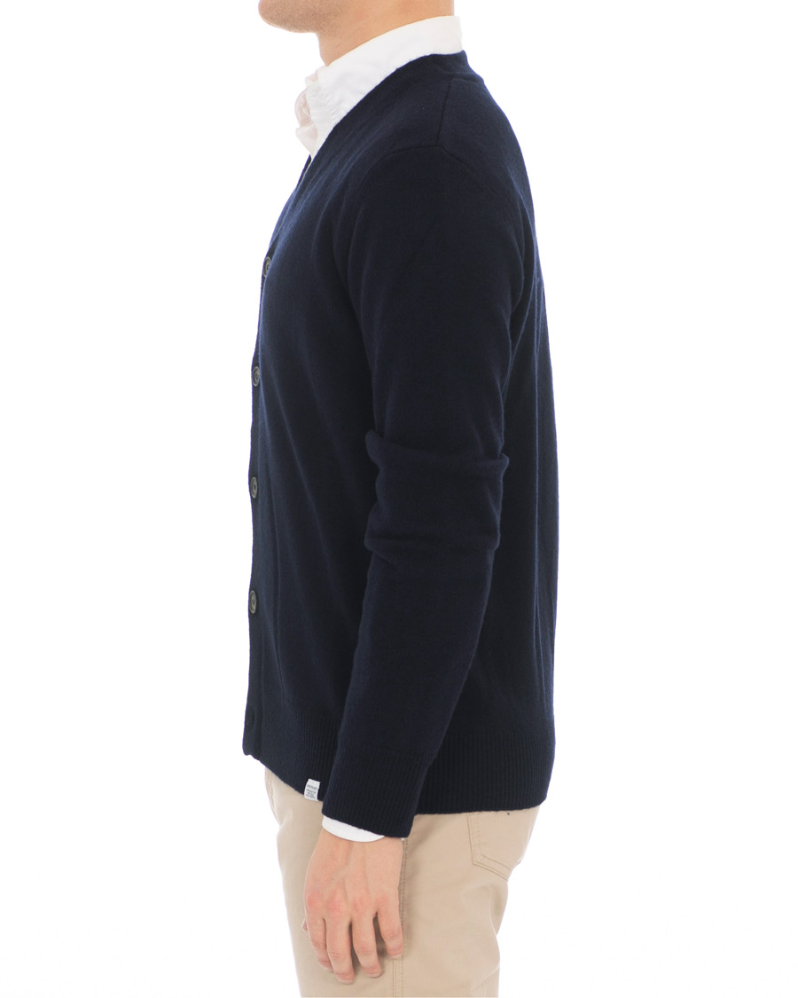 Herre | Gensere | Norse Projects | Adam Lambswool Cardigan Dark Navy