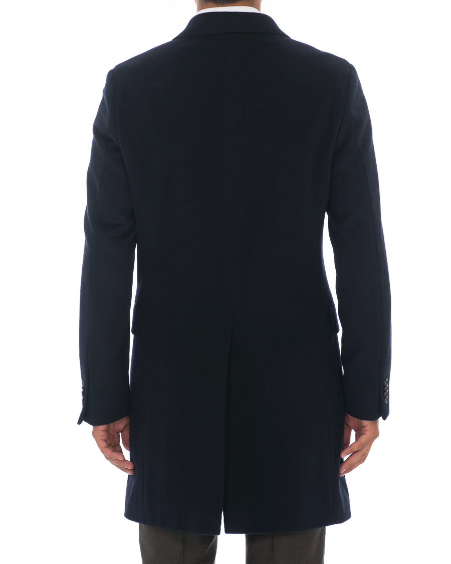 Herre | Jakker | Oscar Jacobson | Sebastian Wool/Cashmere Double Breasted Coat Navy