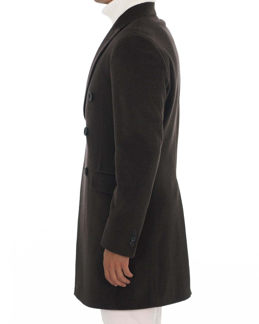 Herre | Jakker | Oscar Jacobson | Sebastian Wool/Cashmere Double Breasted Coat Brown