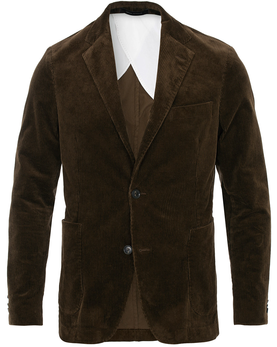 Herre | Dressjakker | Oscar Jacobson | Einar Patch Pocket Corduroy Blazer Tobacco