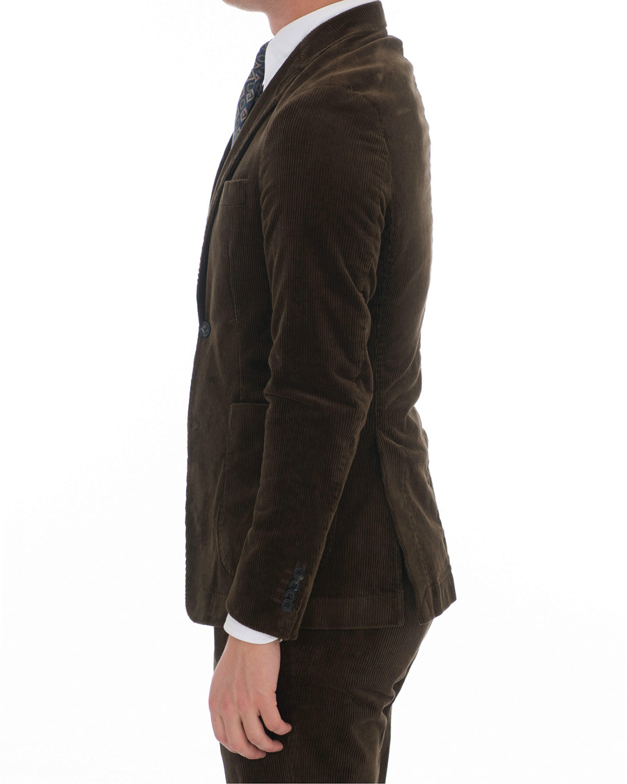 Herre | Dressjakker | Oscar Jacobson | Einar Patch Pocket Corduroy Blazer Tobacco