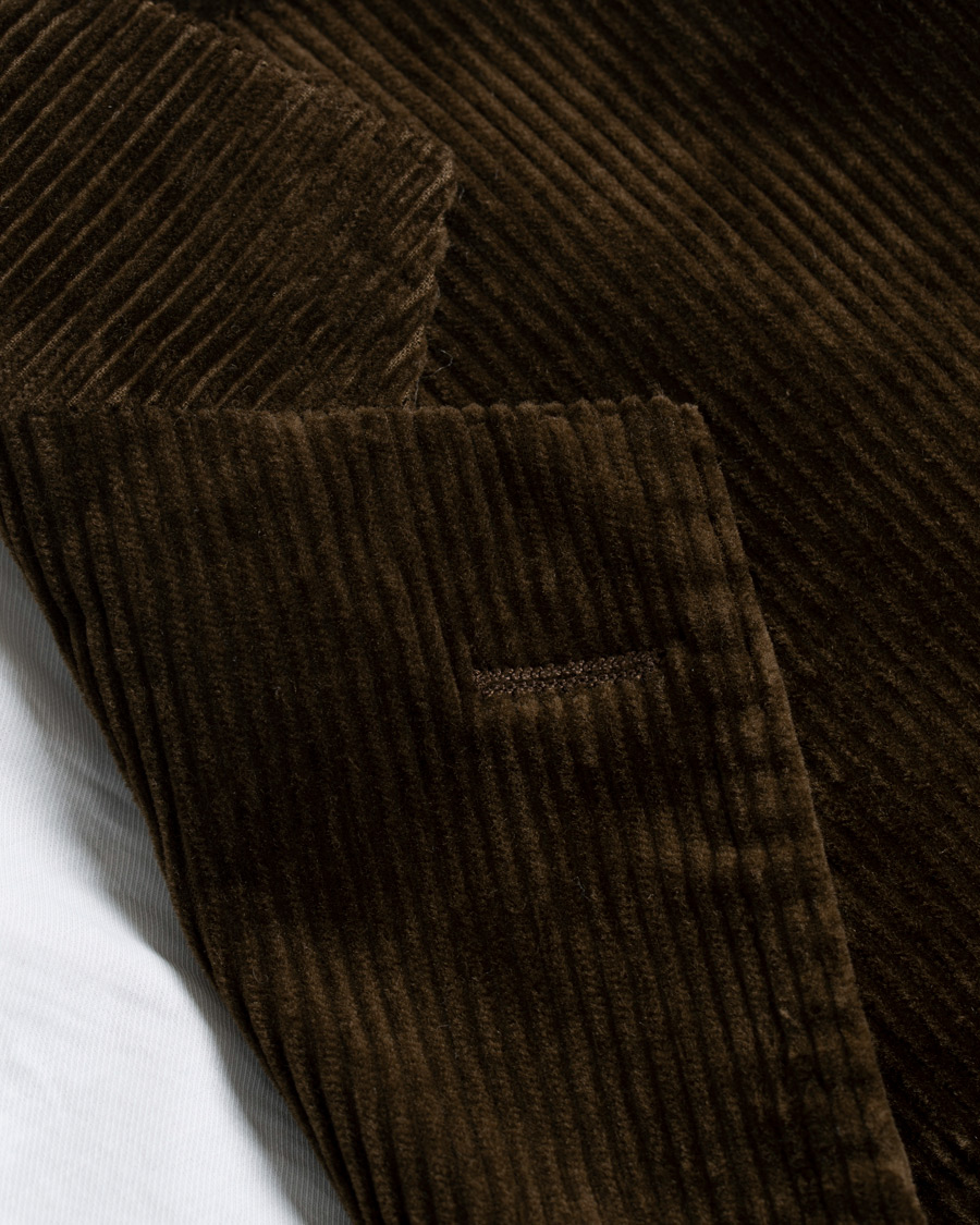 Herre | Dressjakker | Oscar Jacobson | Einar Patch Pocket Corduroy Blazer Tobacco
