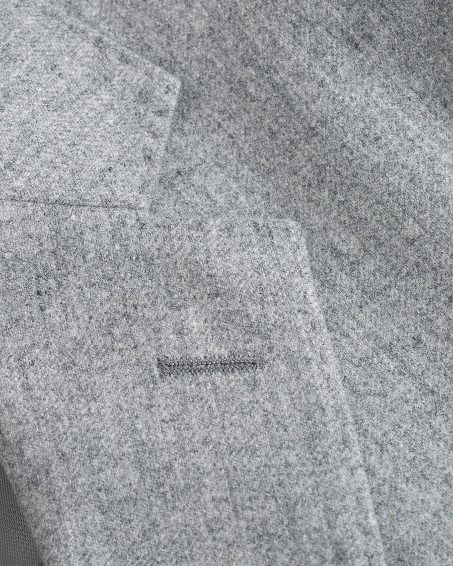 Herre | Dressjakker | Oscar Jacobson | Einar Patch Pocket Flannel Blazer Light Grey
