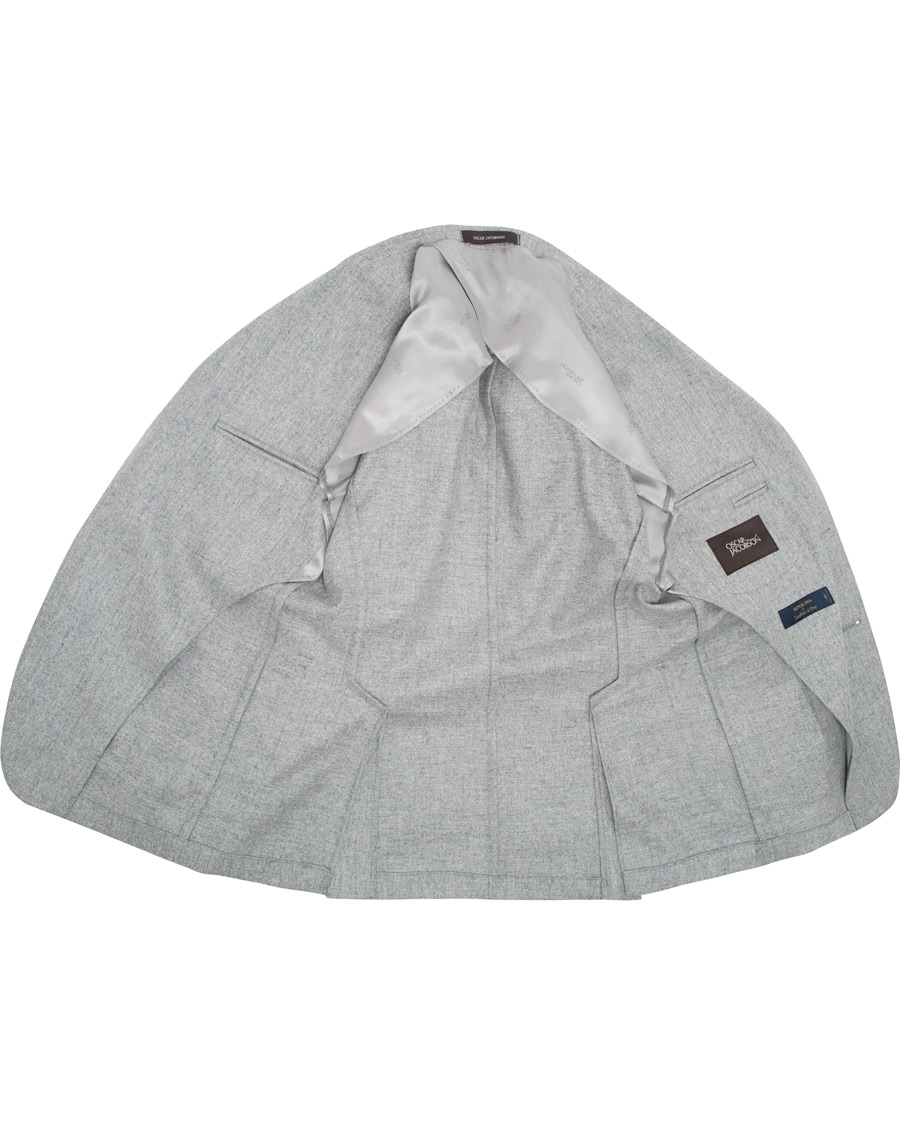 Herre | Dressjakker | Oscar Jacobson | Einar Patch Pocket Flannel Blazer Light Grey