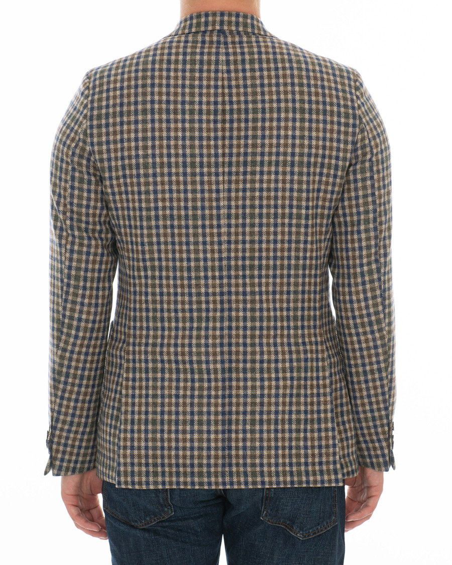 Herre | Dressjakker | Oscar Jacobson | Einar Checked Patch Pocket Blazer Beige
