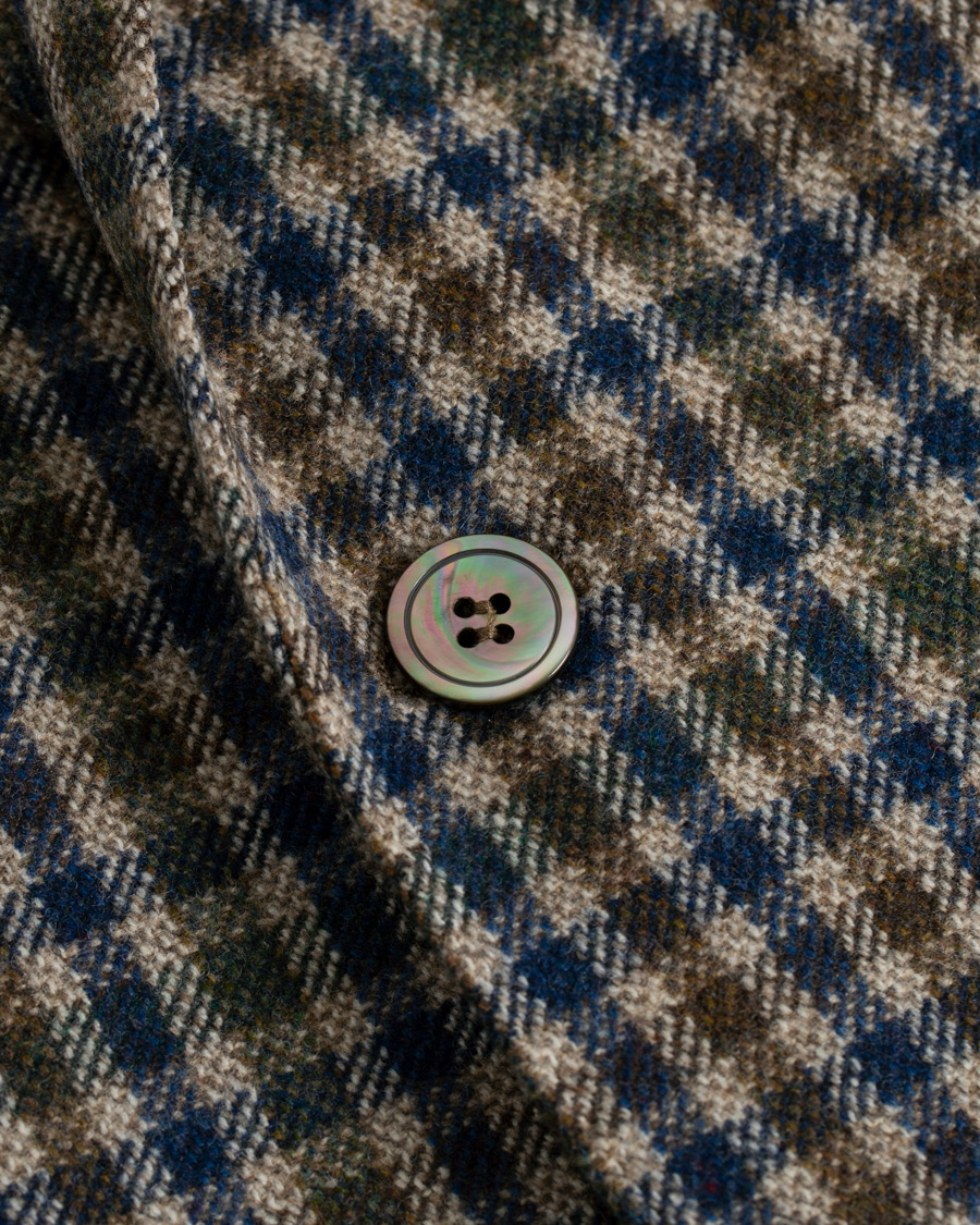 Herre | Dressjakker | Oscar Jacobson | Einar Checked Patch Pocket Blazer Beige