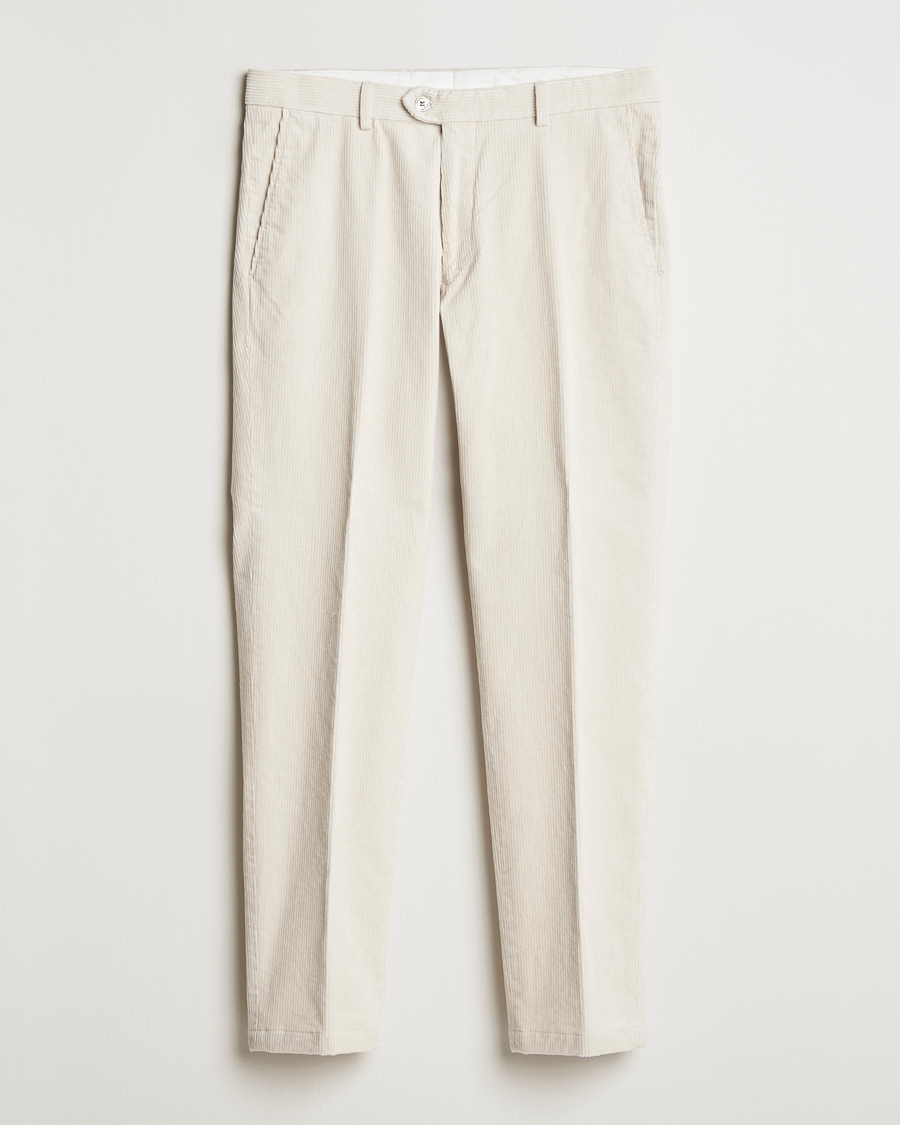 Herre | Bukser | Oscar Jacobson | Denz Corduroy Trousers White