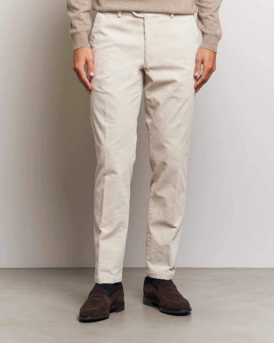 Herre | Bukser | Oscar Jacobson | Denz Corduroy Trousers White