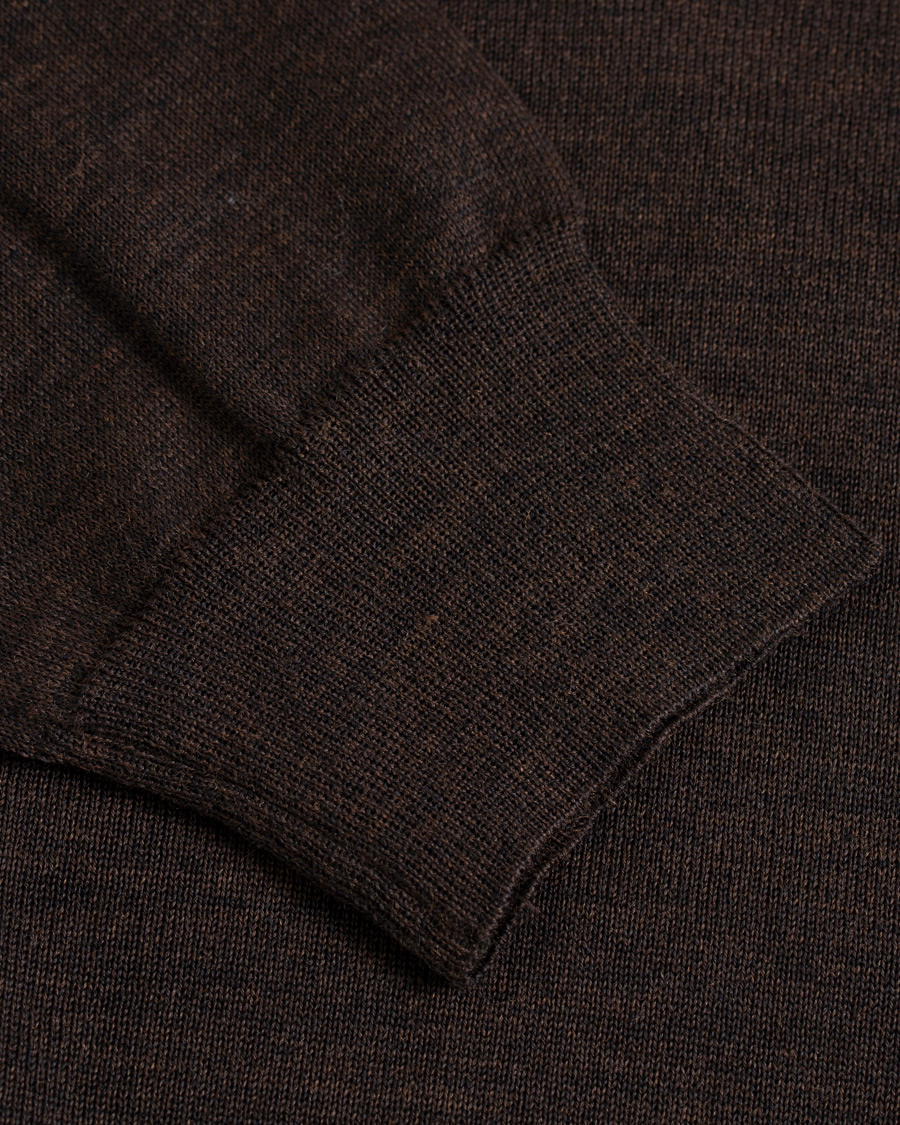 Herre | Gensere | Oscar Jacobson | Cole Extra Fine Merino Rollneck Brown