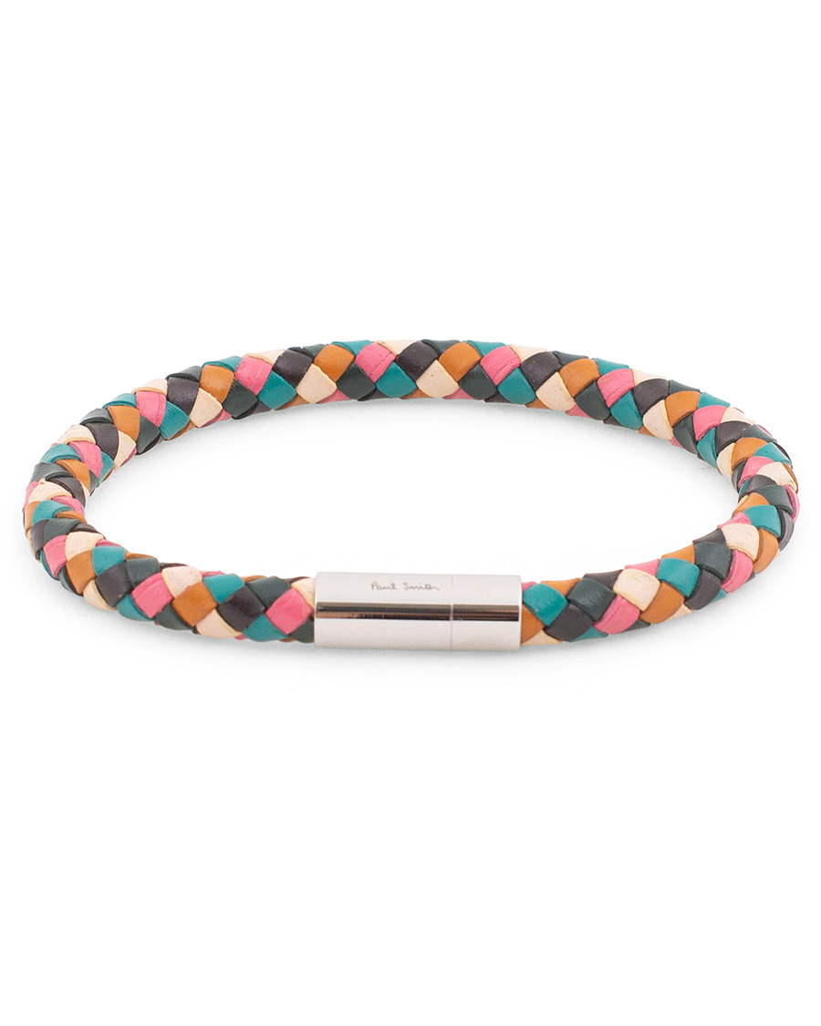 Herre | Paul Smith Woven Leather Plait Bracelet Multi | Paul Smith | Woven Leather Plait Bracelet Multi