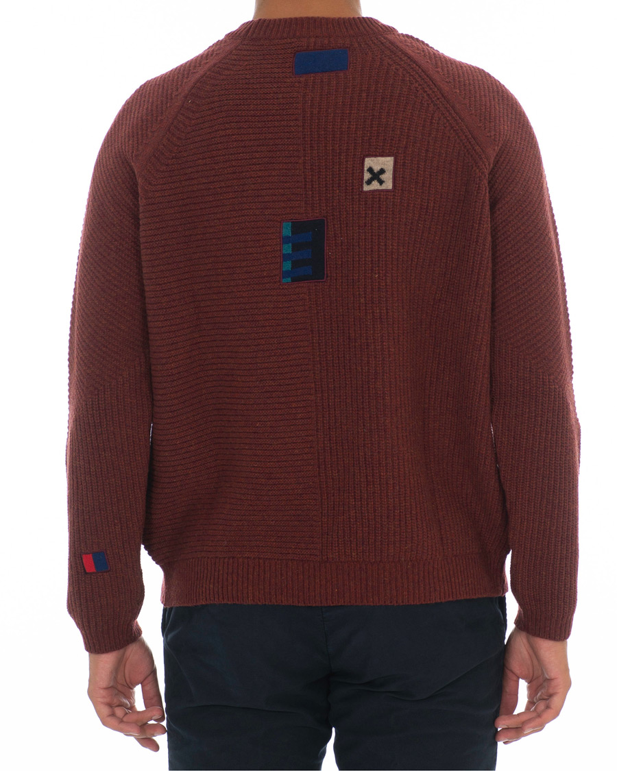 Herre | Gensere | PS Paul Smith | Patchwork Knit Sweater Brick/Navy