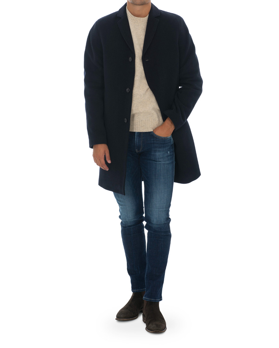 Herre | Jakker | Samsøe Samsøe | Samsøe & Samsøe Bryn Wool Coat Night Sky