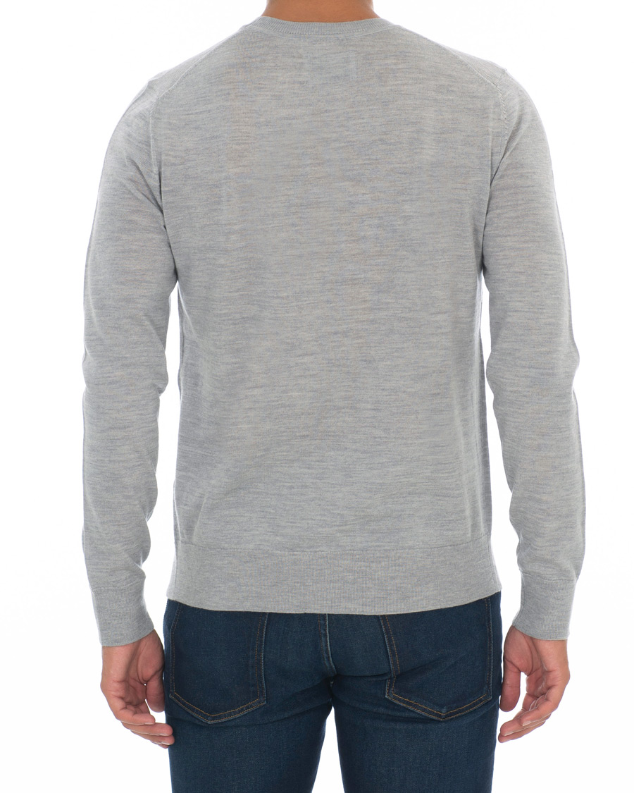 Herre | Gensere | Samsøe Samsøe | Samsøe & Samsøe Flemming Superfine Merino Wool Crew Neck Grey Mel