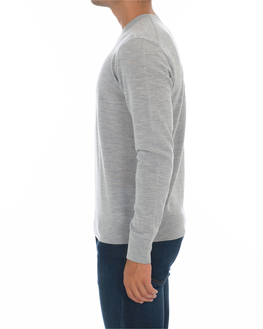 Herre | Gensere | Samsøe Samsøe | Samsøe & Samsøe Flemming Superfine Merino Wool Crew Neck Grey Mel