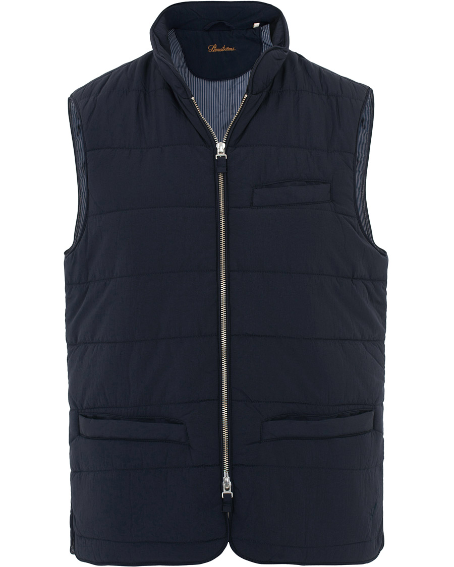 Herre | Jakker | Stenströms | Soft Quilted Nylon Vest Navy