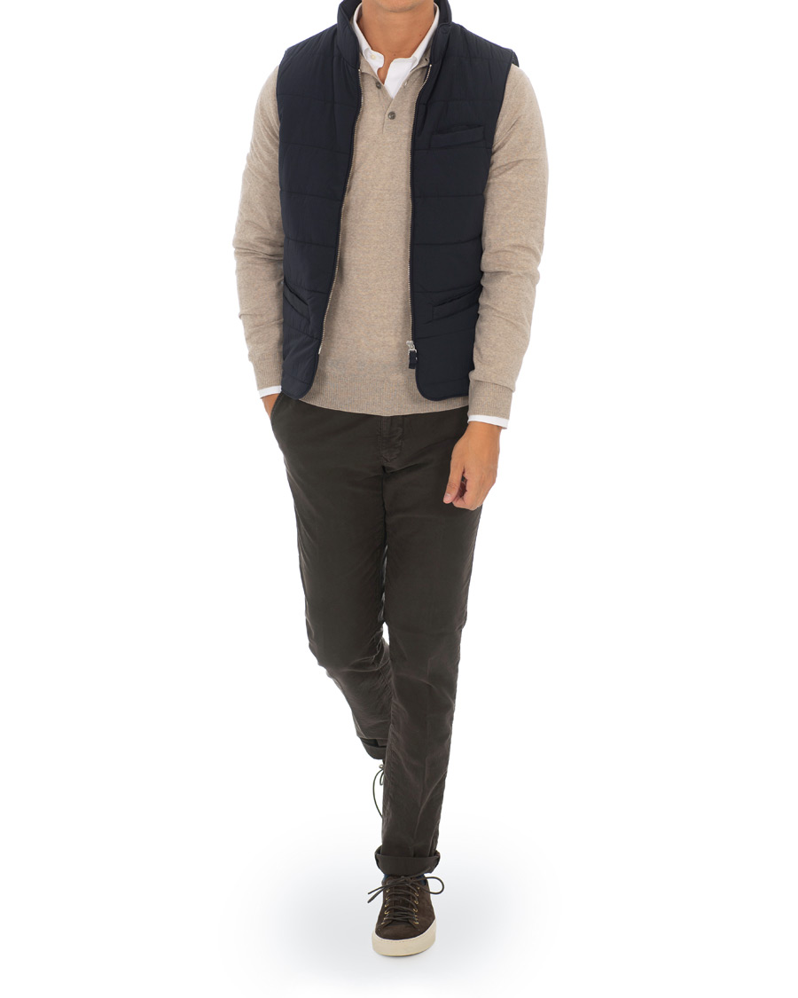 Herre | Jakker | Stenströms | Soft Quilted Nylon Vest Navy