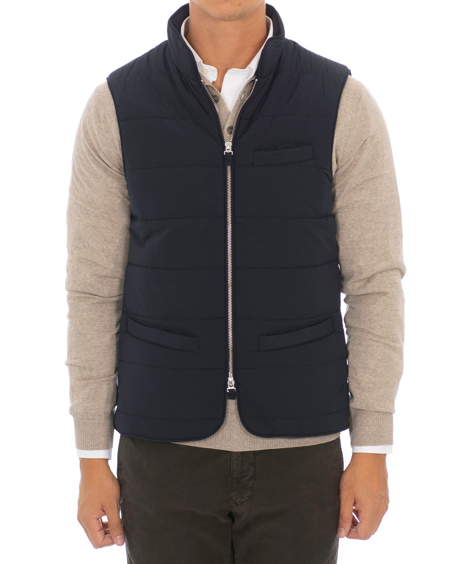 Herre | Jakker | Stenströms | Soft Quilted Nylon Vest Navy