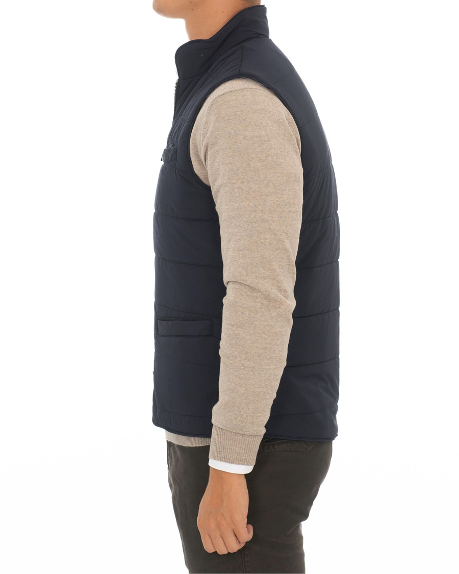 Herre | Jakker | Stenströms | Soft Quilted Nylon Vest Navy