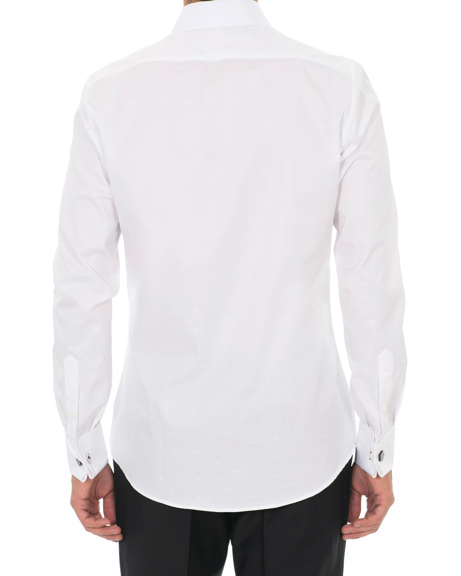 Herre | Skjorter | Stenströms | Slimline Jaquard Evening Shirt White