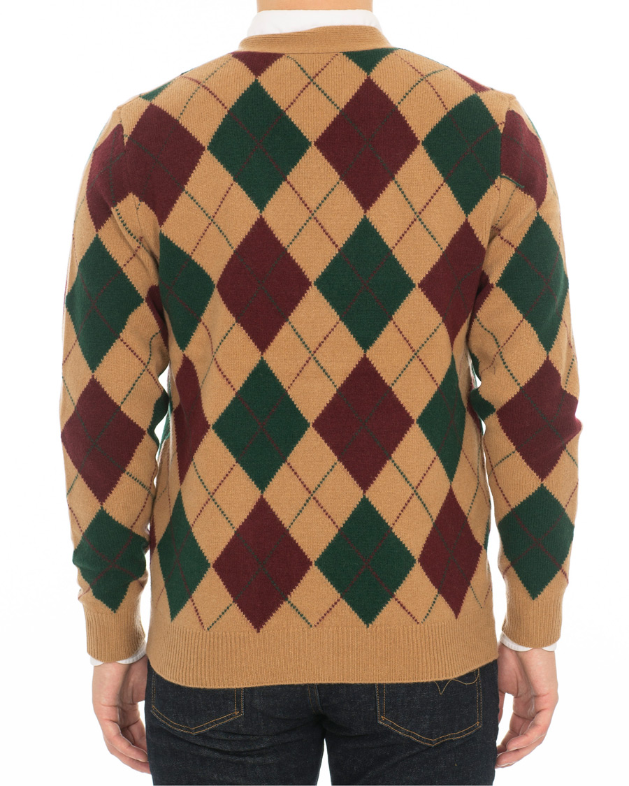 Herre | Gensere | Polo Ralph Lauren | Wool/Cashmere Argyle Cardigan Beige