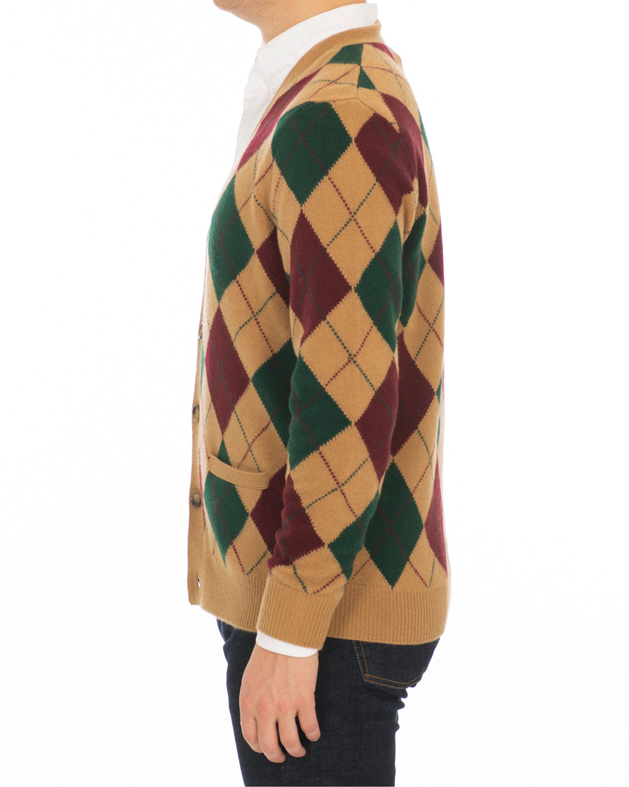 Herre | Gensere | Polo Ralph Lauren | Wool/Cashmere Argyle Cardigan Beige