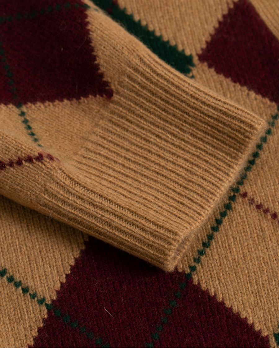 Herre | Gensere | Polo Ralph Lauren | Wool/Cashmere Argyle Cardigan Beige
