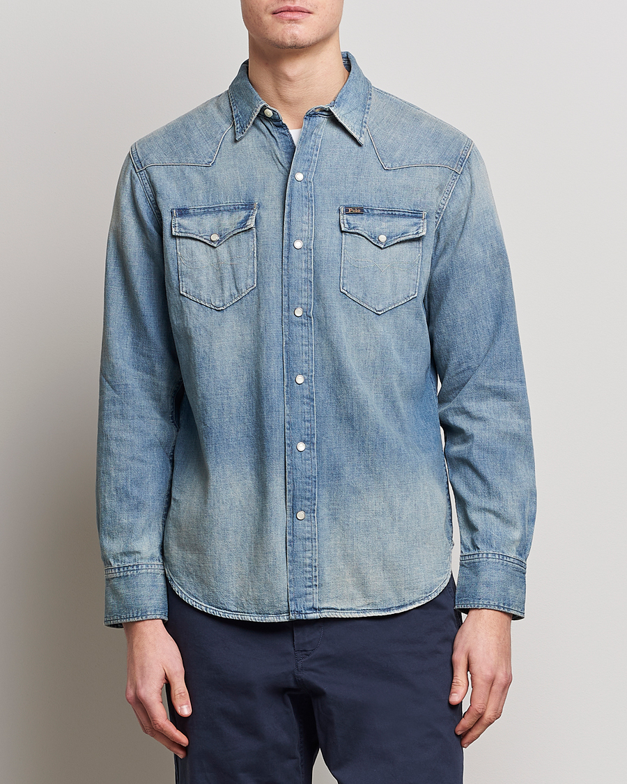 Herre | Jeansskjorter | Polo Ralph Lauren | Icon Wester Denim Shirt Light Blue