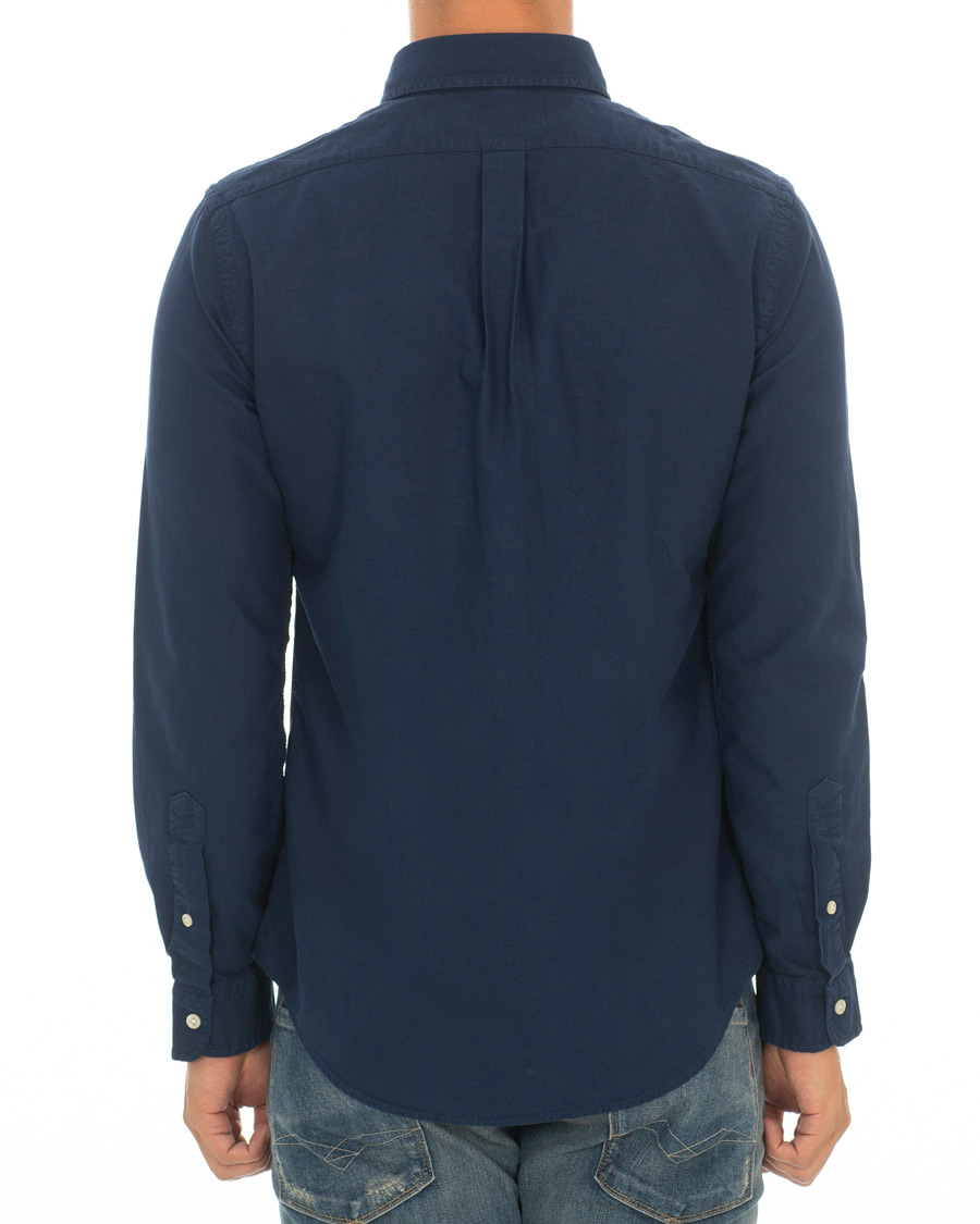 Herre | Skjorter | Polo Ralph Lauren | Slim Fit Garment Dyed Oxford Shirt Newport Navy