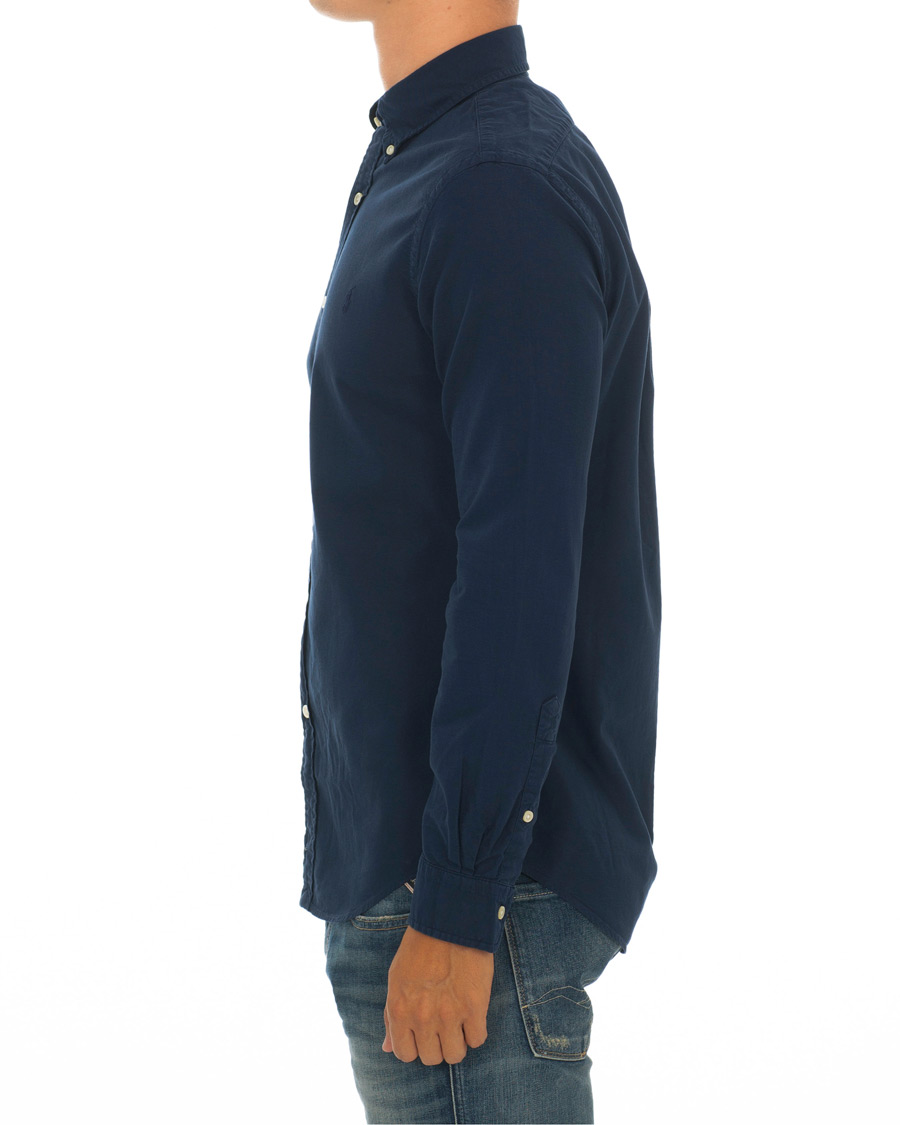 Herre | Skjorter | Polo Ralph Lauren | Slim Fit Garment Dyed Oxford Shirt Newport Navy