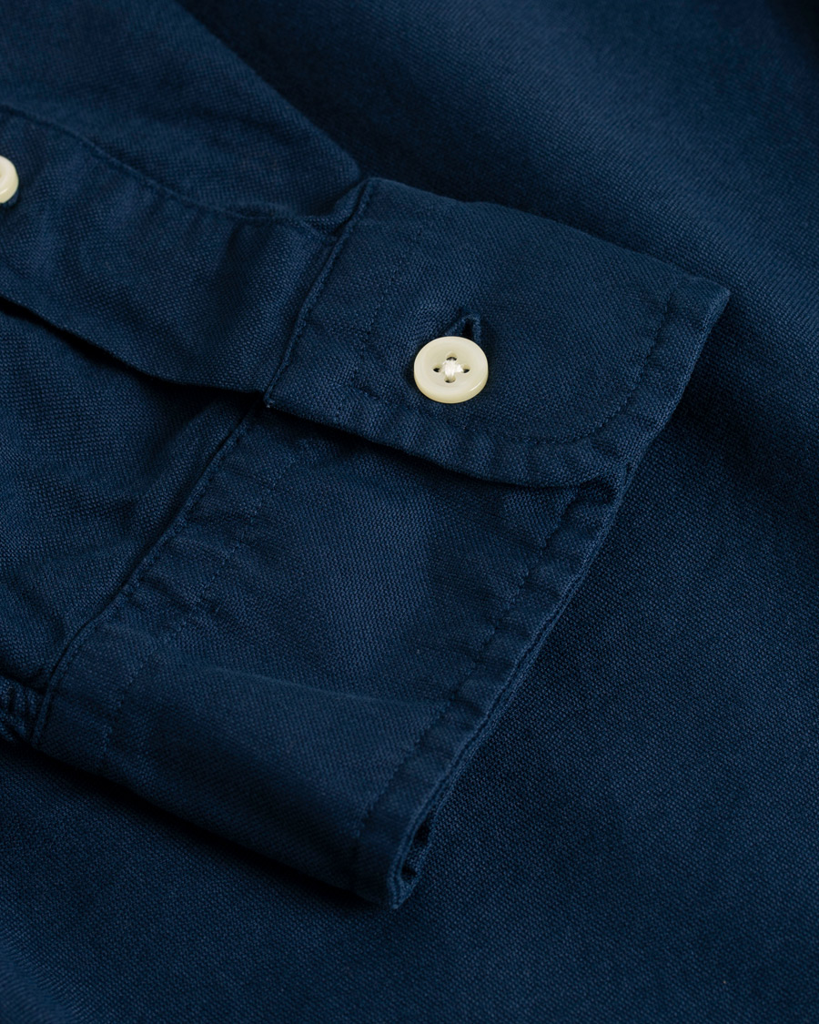 Herre | Skjorter | Polo Ralph Lauren | Slim Fit Garment Dyed Oxford Shirt Newport Navy