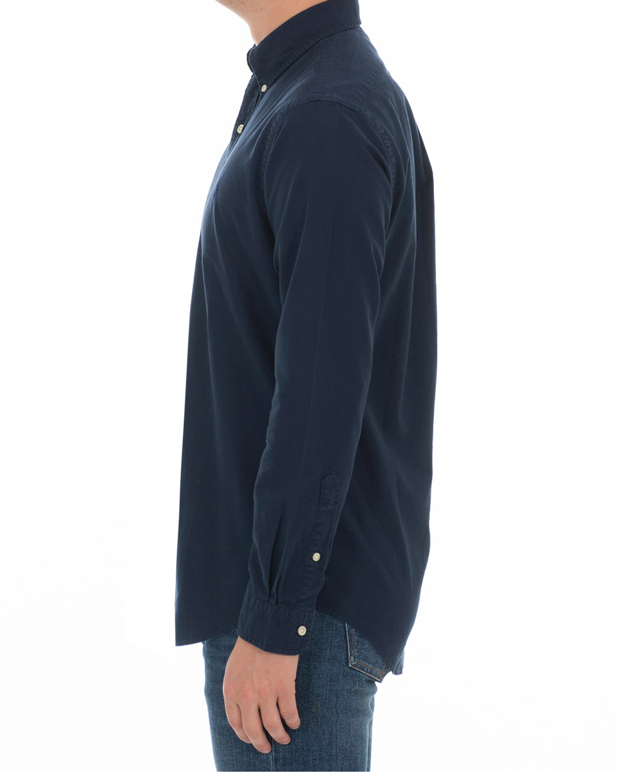 Herre | Skjorter | Polo Ralph Lauren | Custom Fit Garment Dyed Oxford Shirt Newport Navy
