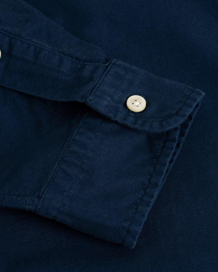 Herre | Skjorter | Polo Ralph Lauren | Custom Fit Garment Dyed Oxford Shirt Newport Navy