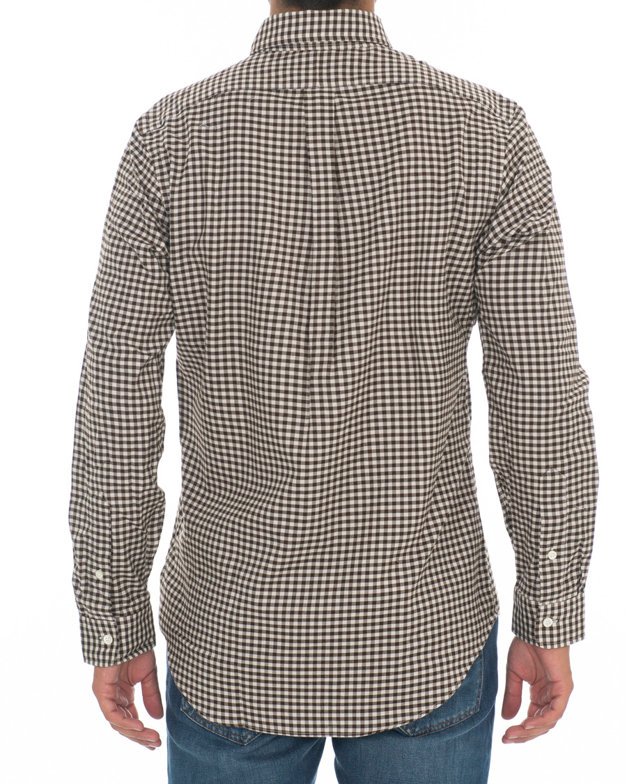 Herre | Skjorter | Polo Ralph Lauren | Custom Fit Twill Check Shirt Brown/White