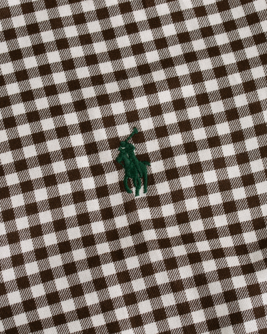Herre | Skjorter | Polo Ralph Lauren | Custom Fit Twill Check Shirt Brown/White